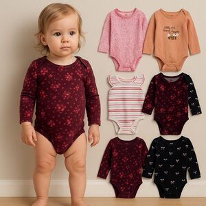 Baby Girl Playtime Bodysuit Bundle 6pc | 12-24 Months| Everyday Mix H&M Carter's